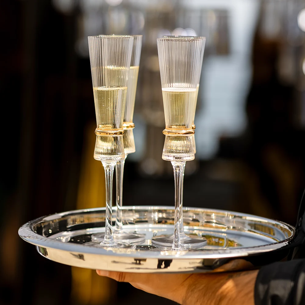 Luxury spa setting with gold accents